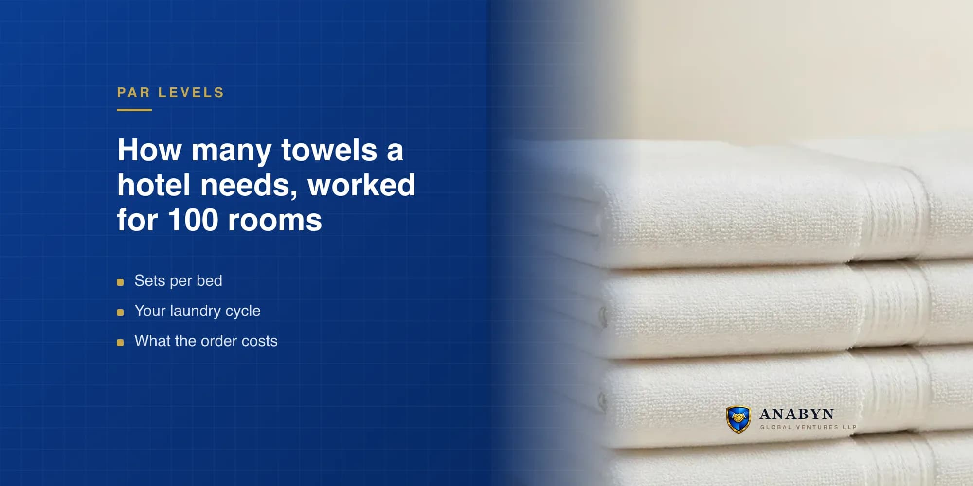 How Many Towels Does a Hotel Need? Par Levels Explained, With a 100-Room Example