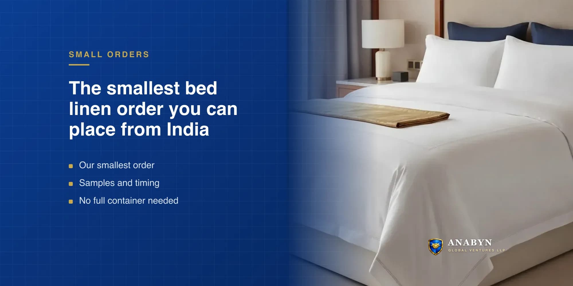 What Is the Smallest Bed Linen Order You Can Place From India?