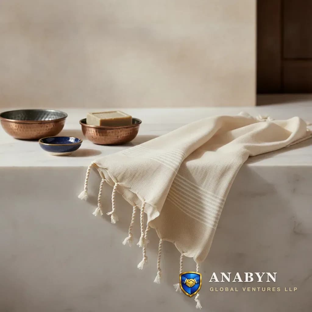 Fouta Flat-Weave Hammam Towel - View 1