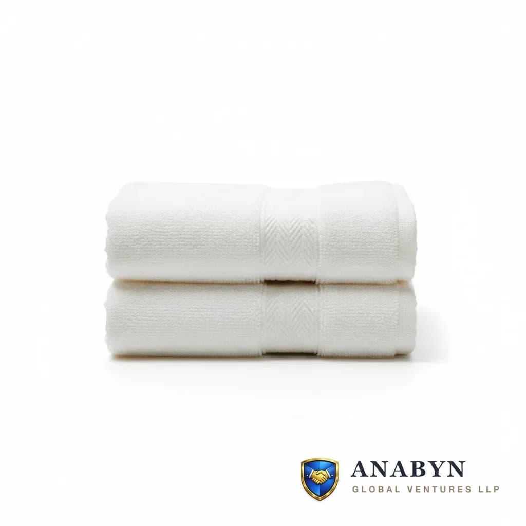 Bath Towel White Plain 600 GSM+ - 70×140 cm - premium cotton fabric export India
