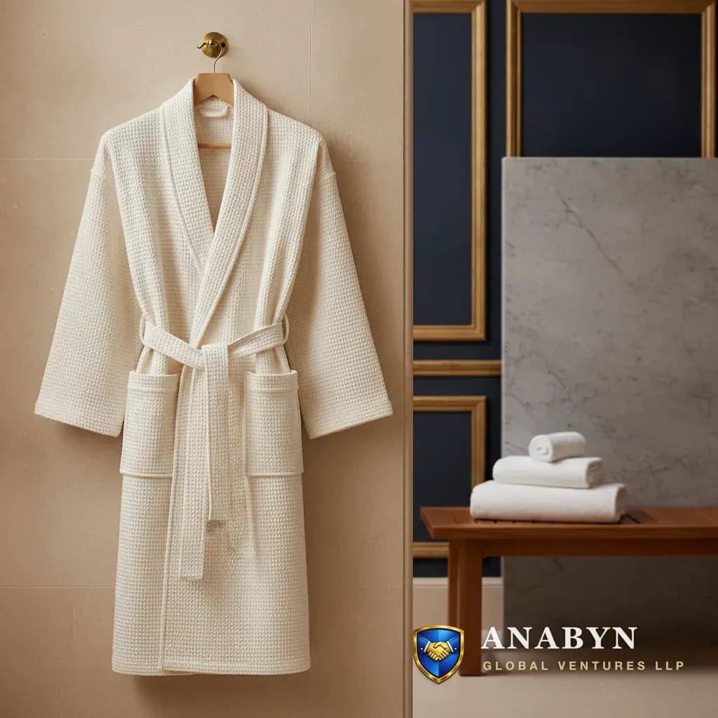 Anabyn waffle bathrobes supplied in bulk to hotels in Austin, USA