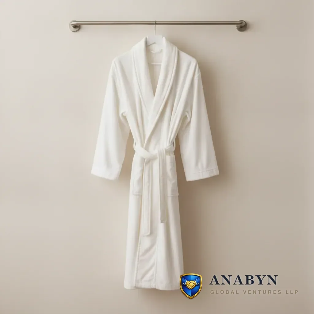 Velour bathrobe for hotel suites