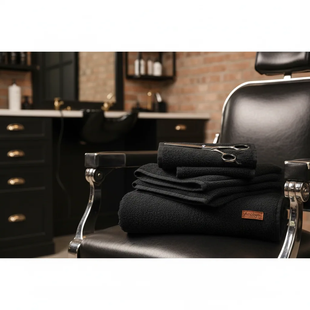 Salon & Barber Towel — Dark colours, compact, chemical-resistant